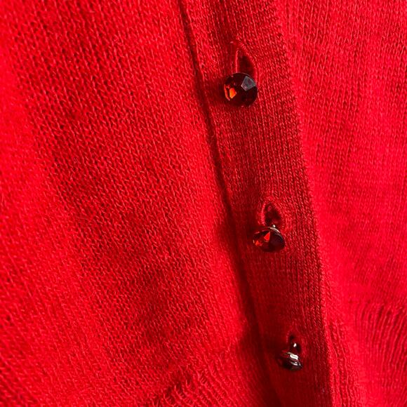 JCrew Womens Cardigan XS Wool Alpaca Rhinestone Witchy Whimsigoth Preppy Capsule - Picture 5 of 8